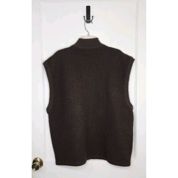 Woolrich Mens 2XL Woodchip Wool Vest Shooting Full Zip Brown Hunting Hike Dad - Picture 2 of 5